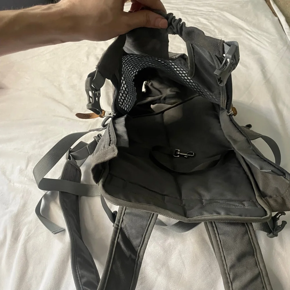 Doglemi Grey Pet Carrier Backpack One Size